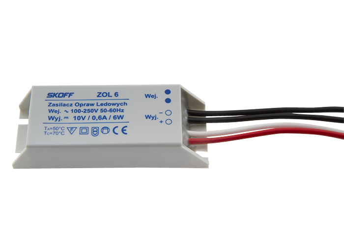 Napäťový napájač pre LED svietidlá 10 V- ZOL6